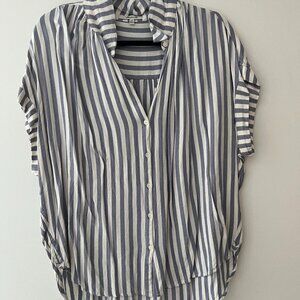 Madewell Central Striped Shirt Blue Size XXL